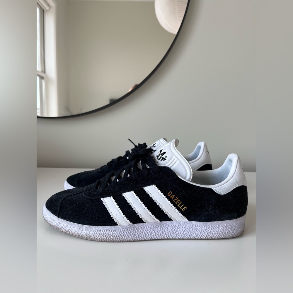 Men’s Adidas Gazelle Black and White Sneakers